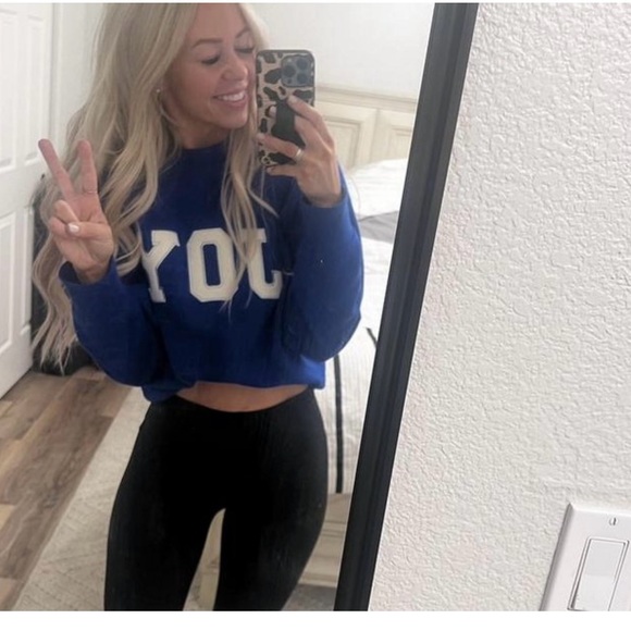 Women's JOY Sweatshirt - Universal Thread Cobalt Blue New with tag - Picture 5 of 10